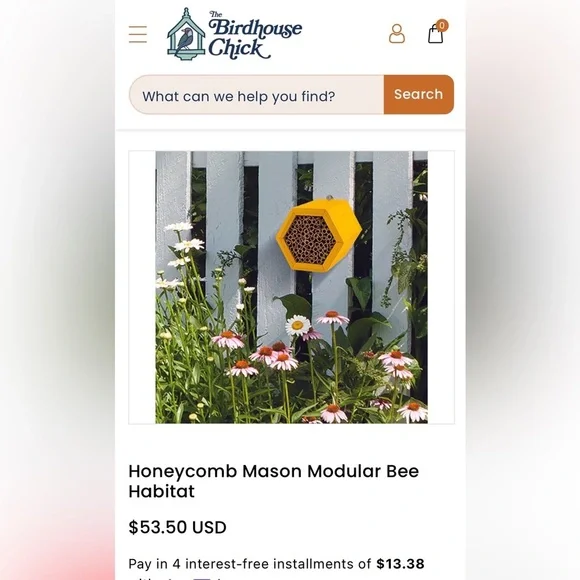 Bee House Honeycomb Modular Mason Bee House - Yellow - Picture 5 of 5